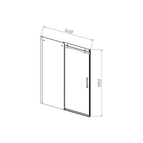 картинка Душевая дверь Como-N VDS-4CN140CGB, 1400, черный, стекло тонированное от магазина Сантехстрой