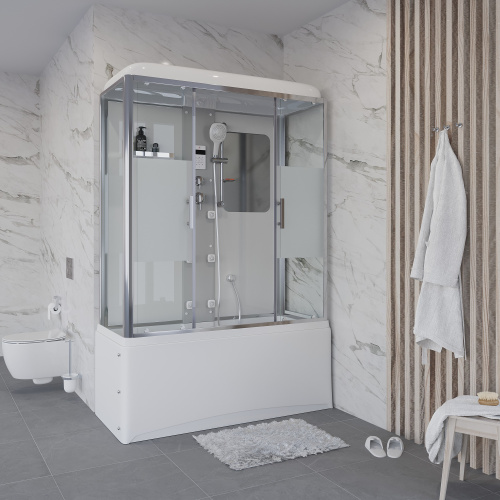 картинка Душевая кабина Niagara Ultra NG-3150-01 (150х70х220) высокий поддон(56см),стекло матовое,4 места от магазина Сантехстрой