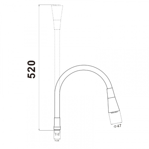 фото гибкий излив savol 1/2″ бежевый (s-mcg12l)