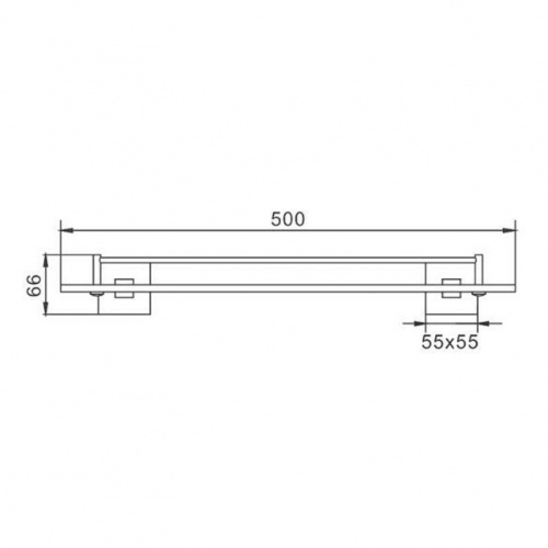 картинка Полка стеклянная D-Lin D260222, черный от магазина Сантехстрой