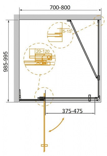картинка Душевой уголок Cezares Slider 70x100 SLIDER-AH-1-100-70/80-BR-Cr профиль Хром стекло бронзовое от магазина Сантехстрой