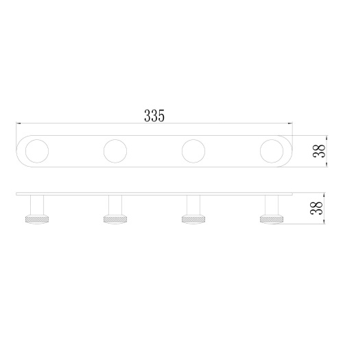 картинка Планка с крючками (4 крючка) Savol (S-002174HD) от магазина Сантехстрой