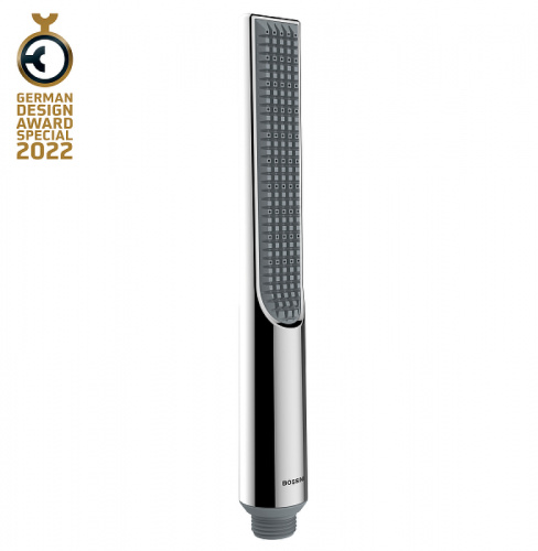 картинка BOSSINI APICE Смеситель для ванны встраиваемый, однорычажный, с ручным душем Slim и шлангом 1500 мм., внешняя часть, цвет хром от магазина Сантехстрой