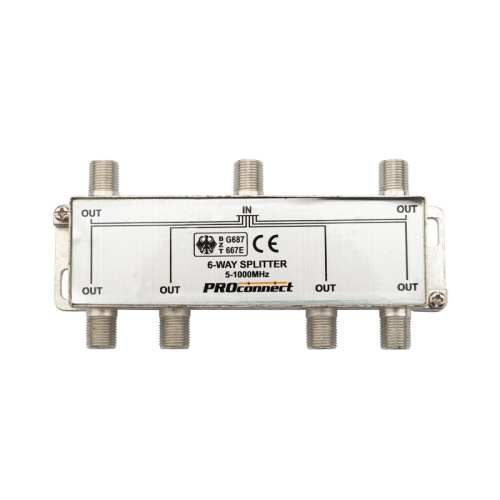 картинка Делитель ТВ х 6 под F разъём 5-1000МГц PROconnect от магазина Сантехстрой