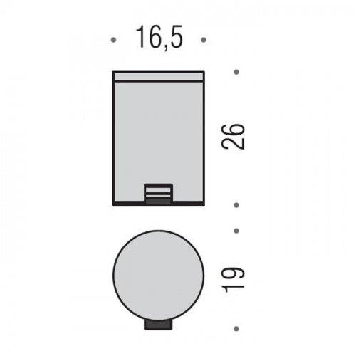 картинка Colombo Hotel Collection Ведро для мусора 3л, цвет: полированная нержавеющая сталь от магазина Сантехстрой