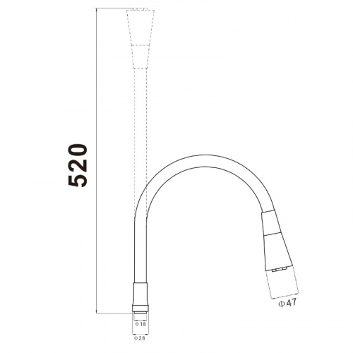 фото гибкий излив savol 1/2″ бежевый (s-mcg12)
