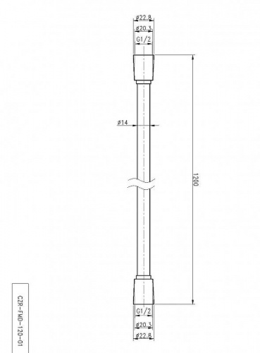 картинка Душевой шланг Cezares CZR-FMD-120-NOP Черный матовый от магазина Сантехстрой