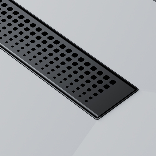 картинка W01SC-P11-070-01BM MasterFlow Трап для душа линейный универс затвор Cut Gradient 70см цвет черн мат от магазина Сантехстрой
