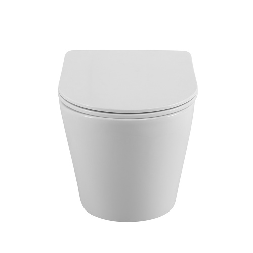 картинка Унитаз подвесной безободковый с сиденьем BelBagno FLAY-R BB053CHR/SC от магазина Сантехстрой