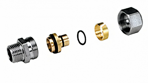 картинка Фитинг прямой Giacomini наружная резьба r187mx082 (Комплект 4 шт. из 5-и составляющих) от магазина Сантехстрой