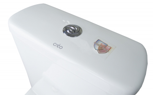 картинка Унитаз-компакт Creo Ceramique ARLES 650х370х820 напольный, безободковый, в комплекте с сиденьем микролифт (AS1003+AS1002R) от магазина Сантехстрой