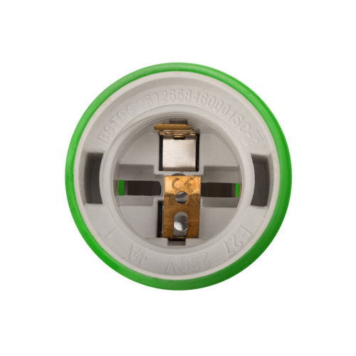 картинка Патрон E27 силиконовый со шнуром 1 м зеленый REXANT от магазина Сантехстрой