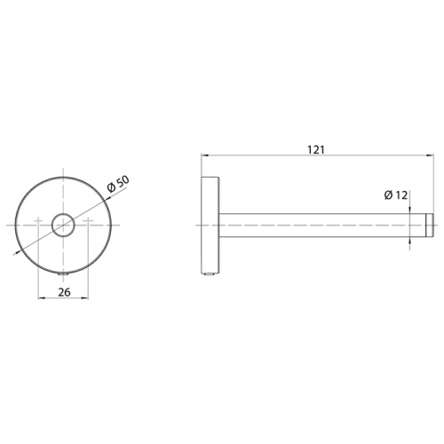 картинка Emco Round Запасной держатель т/б, горизонтальный, цвет хром от магазина Сантехстрой