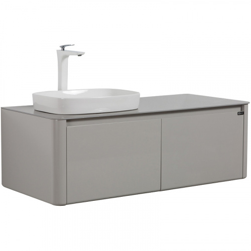 картинка Комплект мебели для ванной Black&White Universe U915.1200 L 120 L 9151200L подвесной Glossy light grey от магазина Сантехстрой