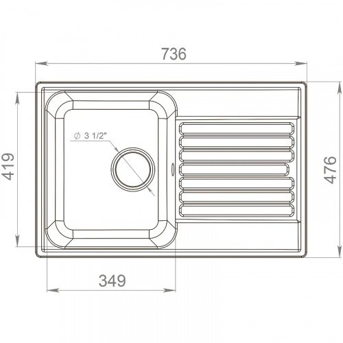 картинка Кухонная мойка Reflection Bolero 74 RF0574BL Черная от магазина Сантехстрой