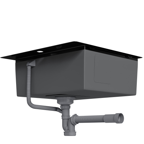 картинка Сифон для одночашевой кухонной мойки БЕЗ ВЫПУСКА Reflexion Part RX9001PT от магазина Сантехстрой