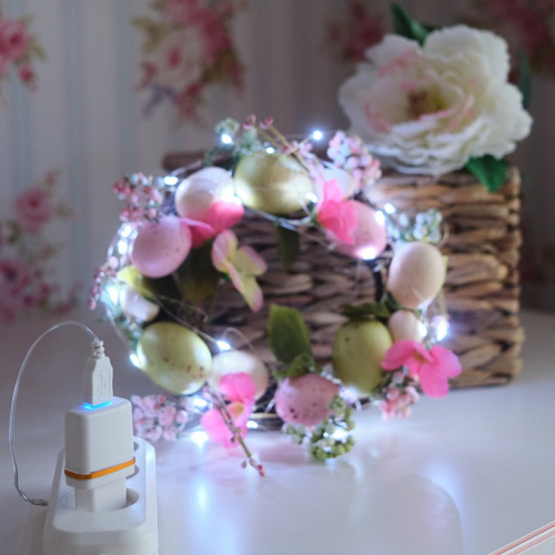 картинка Гирлянда Роса 5 м,  50 LED, USB,  белое свечение NEON-NIGHT от магазина Сантехстрой