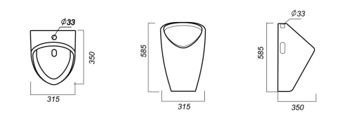 картинка Писсуар Sanita Luxe Long подвесной белый (PS/Long/Mech/WHT.G/S1) от магазина Сантехстрой
