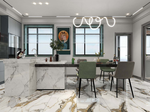 картинка Плитка керамогранитная AZARIO COLOMBIA GOLD 60x120 Carving (H18004012G) от магазина Сантехстрой