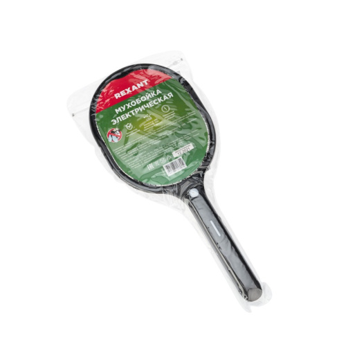 картинка Мухобойка электрическая (RX-460 BLACK),  фонарик+аккумулятор REXANT от магазина Сантехстрой