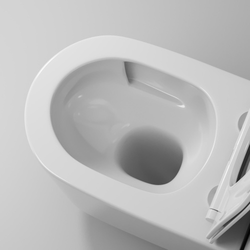 картинка Унитаз подвесной Grossman GR-4499SQ (520х360х365) безободковый,смыв торнадо,белый с тонкой крышкой,микролифт,1 место от магазина Сантехстрой