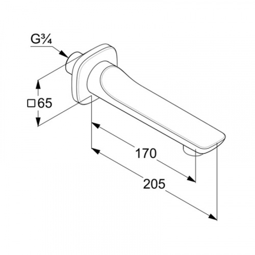 фото излив для смесителя kludi 4150505 хром