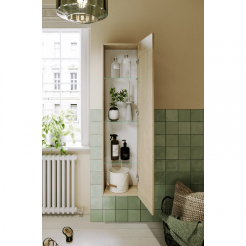 картинка Пенал подвесной дуб давос L/R Aqwella Astrid AST0535DD от магазина Сантехстрой