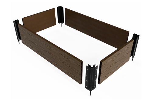 картинка Holzhof, Россия Шарнир для клумбы Holzhof 25*150мм, пластик черный от магазина Сантехстрой