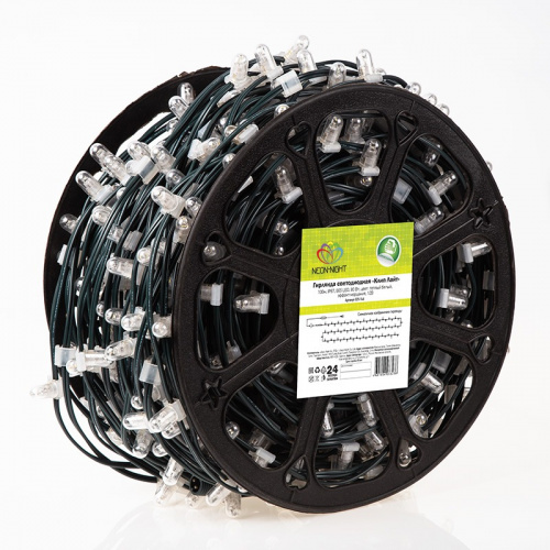 картинка Гирлянда LED Clip Light 12V шаг 150 мм,  цвет диодов ТЕПЛЫЙ БЕЛЫЙ,  Flashing (Белый) от магазина Сантехстрой