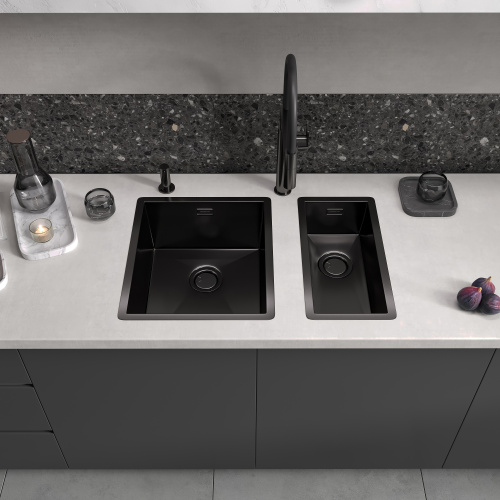 картинка Кухонная мойка Reflexion Como RX2038BL оружейная сталь от магазина Сантехстрой