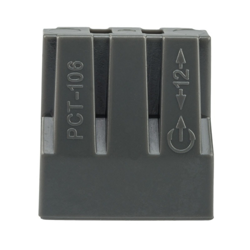 картинка Экспресс-клемма с пастой СМК 773-306, 6-проводная до 2,5 мм²,  серая (50 шт/уп) REXANT от магазина Сантехстрой