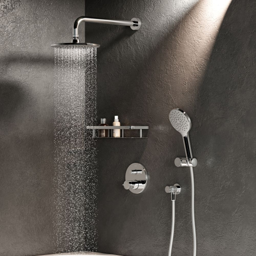 фото ft85a1rh10 x-joy, набор: см-ль д/душа с тмс, верхний душ 220 мм, ручн. душ, хром