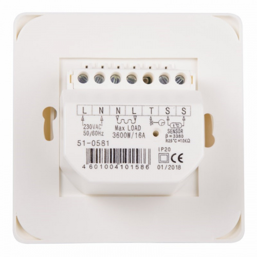 картинка Терморегулятор механический с датчиком температуры пола (R70XT) (3500 Вт) бежевый REXANT от магазина Сантехстрой