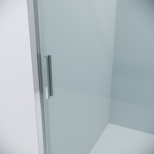 картинка Дверь в нишу 100.K33.05.130.10.00 Style (130*195) хром, стекло прозрачное, 1 место от магазина Сантехстрой