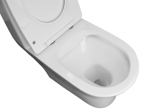 картинка Унитаз - моноблок AZARIO Terni 670x350x760 горизонтальный слив, быстросъемное сиденье микролифт (AZ-8618) от магазина Сантехстрой