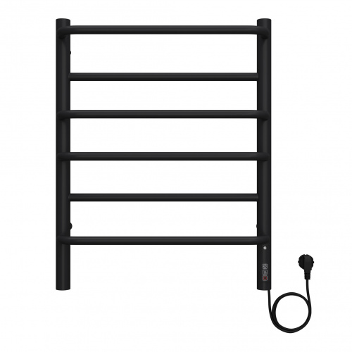 картинка Евромикс П6 450х600 электро КС ЧЕРНЫЙ МУАР ( new встроен диммер) Полотенцесушитель TERMINUS от магазина Сантехстрой