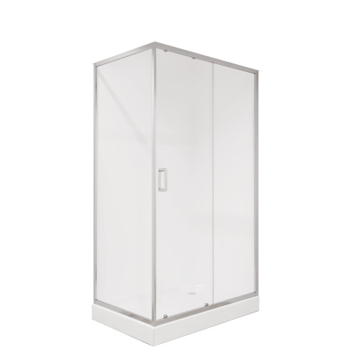картинка Душевое ограждение Niagara Nova NG-6612-08 (120х80х195) прямоугольник,хром,дверь раздвижная,стекло прозрачное,1 место от магазина Сантехстрой