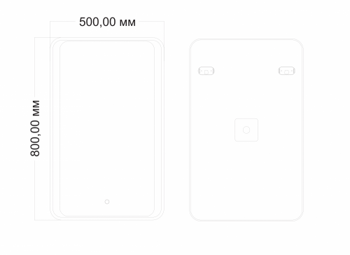 картинка Зеркало с подсветкой ART&MAX ELEGANT AM-Ele-500-800-DS-F от магазина Сантехстрой