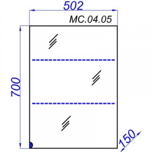 картинка Зеркальный шкаф 50,2x70 см белый глянец Aqwella MC.04.05 от магазина Сантехстрой