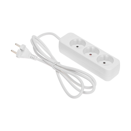 картинка Удлинитель STANDARD 3 гнезда,  1,5м,  2х1,0мм²,  б/з,  белый REXANT от магазина Сантехстрой