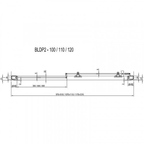 картинка Душевая дверь Ravak Blix BLDP2-100 0PVA0100ZG профиль Белый стекло Grape от магазина Сантехстрой