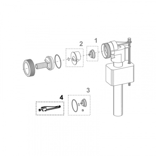 картинка Рычаг заливного клапана F1 9820010 от магазина Сантехстрой