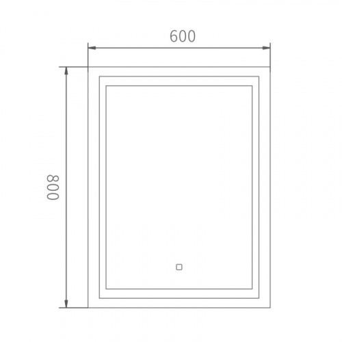 картинка Зеркало Haiba с LED подсветкой  60x80 (HB660) от магазина Сантехстрой