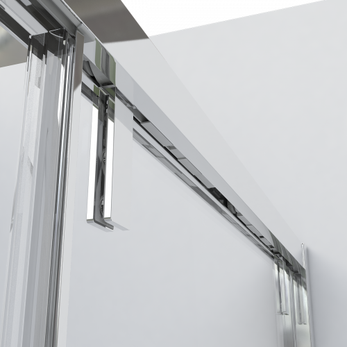 картинка Душевая дверь Lugano VDS-1L120CLGM-1, 1200, вороненая сталь, стекло прозрачное от магазина Сантехстрой