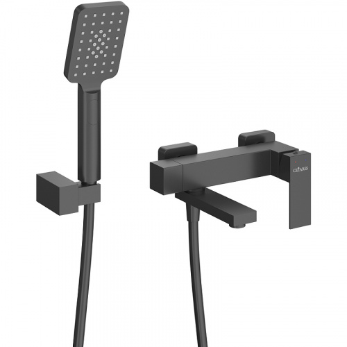 фото смеситель для ванны cezares slider slider-vd-nop черный матовый