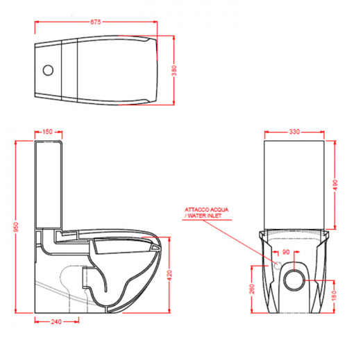 картинка Водорозетка BOSSINI латунь, 1/2x1/2 M, отражатель, хром (V00011.030) от магазина Сантехстрой