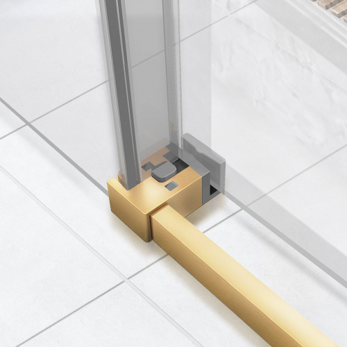 картинка Душевой уголок Slim Soft VSR-1SS8015CLG, 1500*800, брашированное золото, стекло прозрачное от магазина Сантехстрой