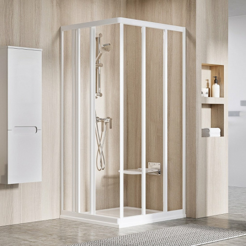 картинка Душевая дверь Ravak Supernova ASRV3-90 15V70102Z1 профиль Белый стекло Transparent от магазина Сантехстрой