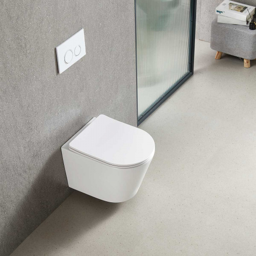 картинка Унитаз подвесной Tornado Piatti VT1-11T, цвет белый, ультратонкое soft-close сиденье от магазина Сантехстрой