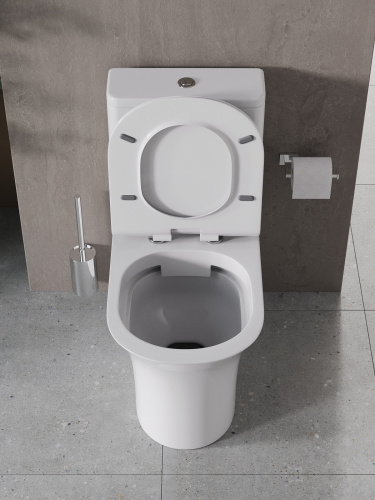 картинка Унитаз-компакт Agger AT01000 безободковый, сиденье с микролифтом от магазина Сантехстрой